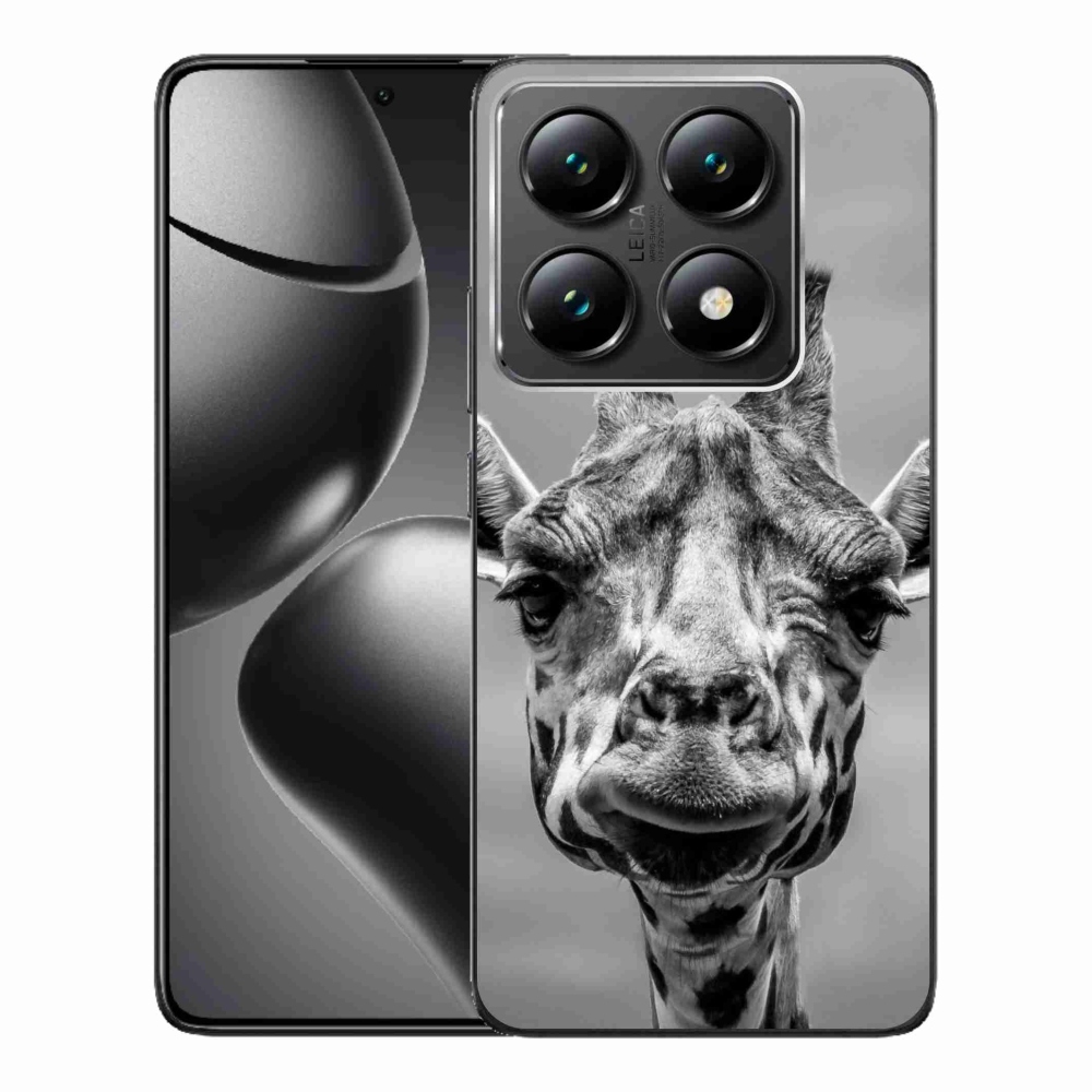 Gélový kryt mmCase na Xiaomi 14T Pro - čiernobiela žirafa