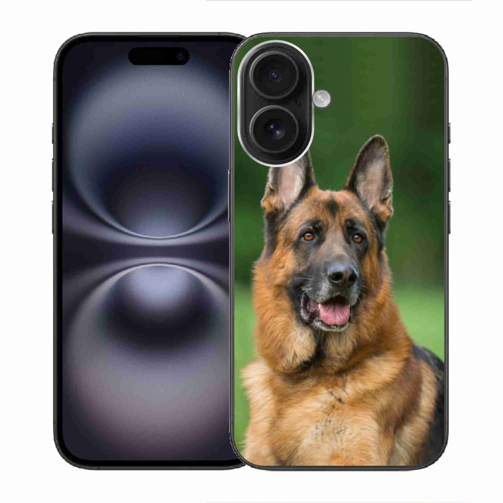 Gélový kryt mmCase na iPhone 16 - nemecký ovčiak