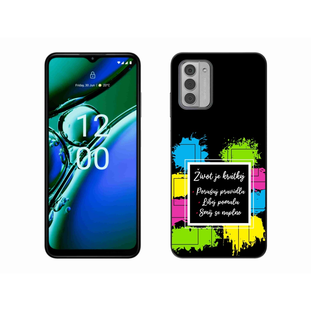 Gélový kryt mmCase na Nokia G42 - citát 5 čierne pozadie