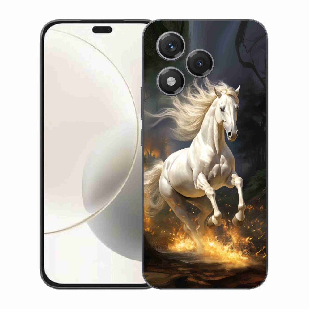 Gélový kryt mmCase na Honor 400 Lite - biely kôň 2