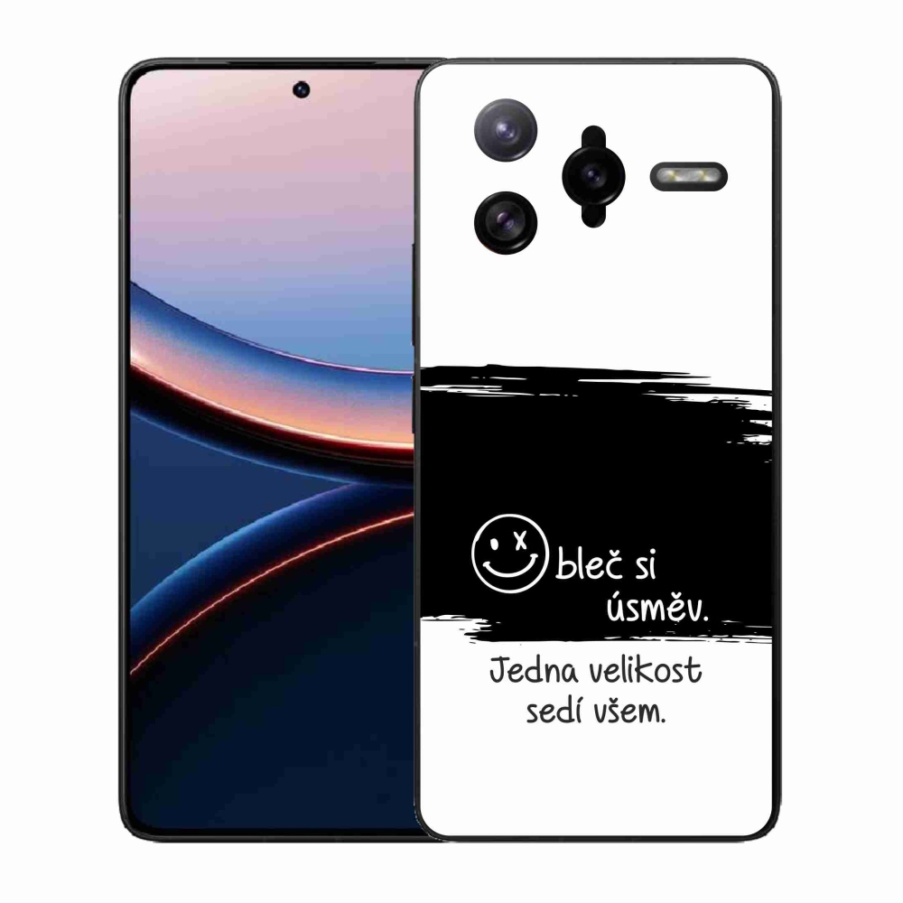Gélový kryt mmCase na Xiaomi Poco F7 Ultra - vtipný text 8 čiernobiele pozadie