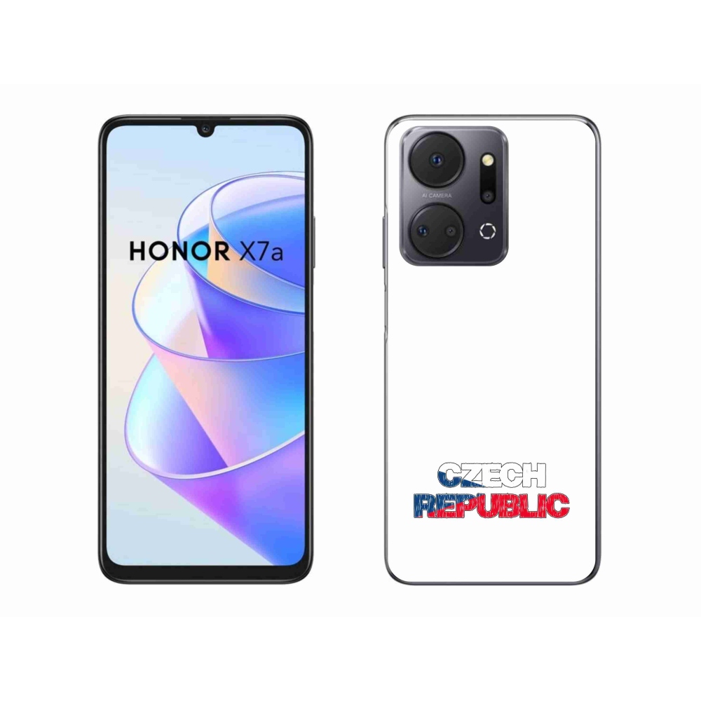 Gélový kryt mmCase na Honor X7a - Czech Republic biele pozadie