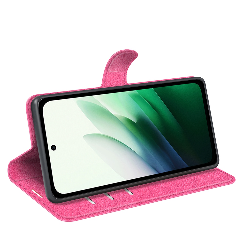 Litchi knižkové puzdro na Xiaomi Redmi 15 4G/5G (171mm) - rose