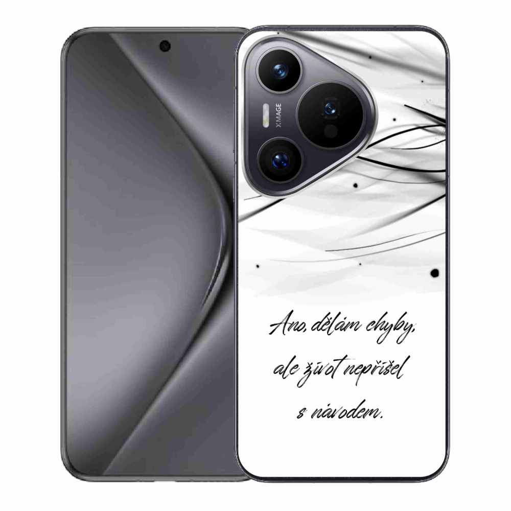 Gélový kryt mmCase na Huawei Pura 70 - citát biele pozadie