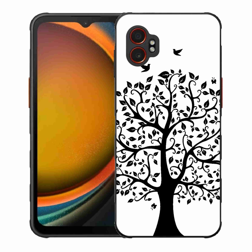 Gélový kryt mmCase na Samsung Galaxy Xcover 7 Pro - čiernobiely strom