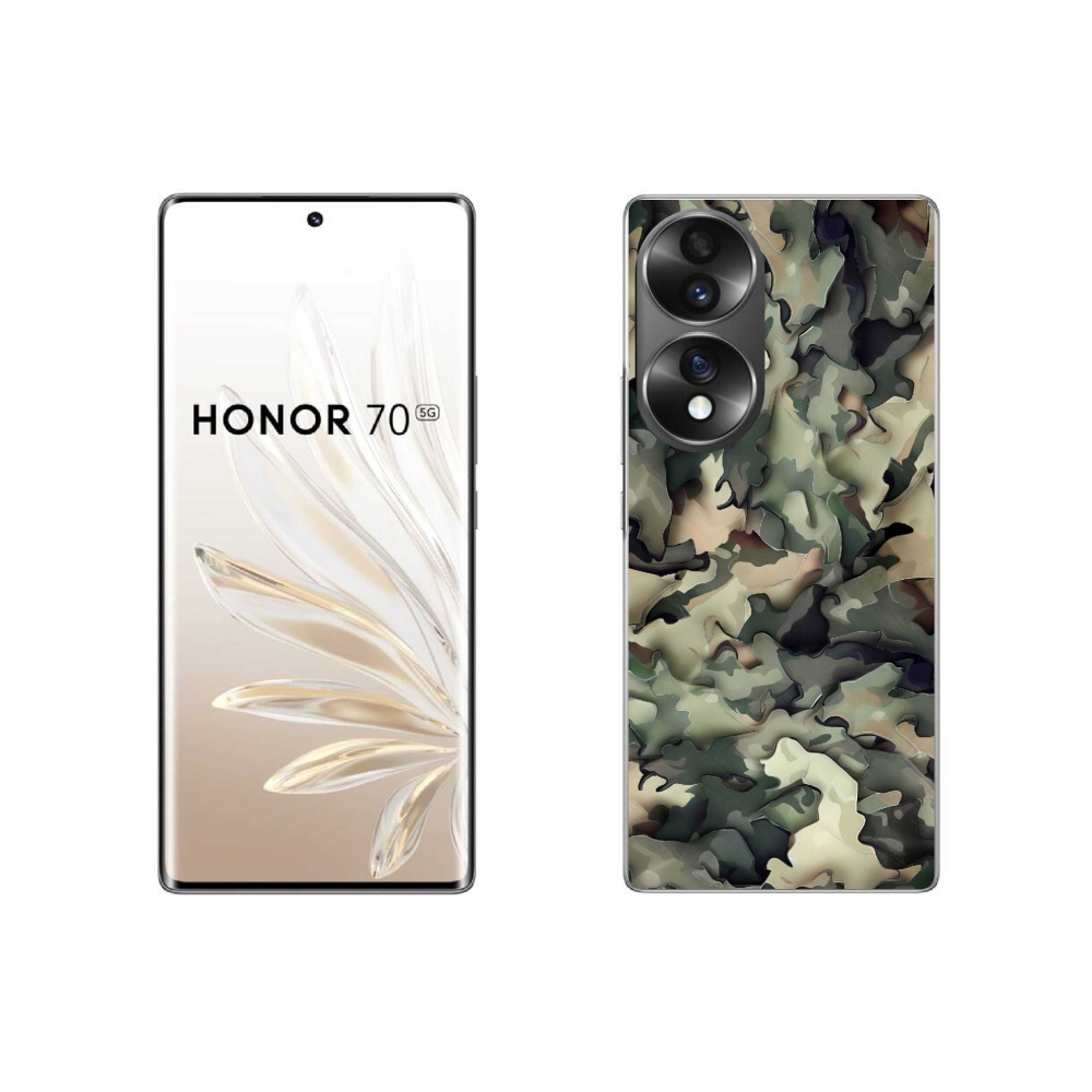 Gélový kryt mmCase na Honor 70 - maskáčový vzor 9