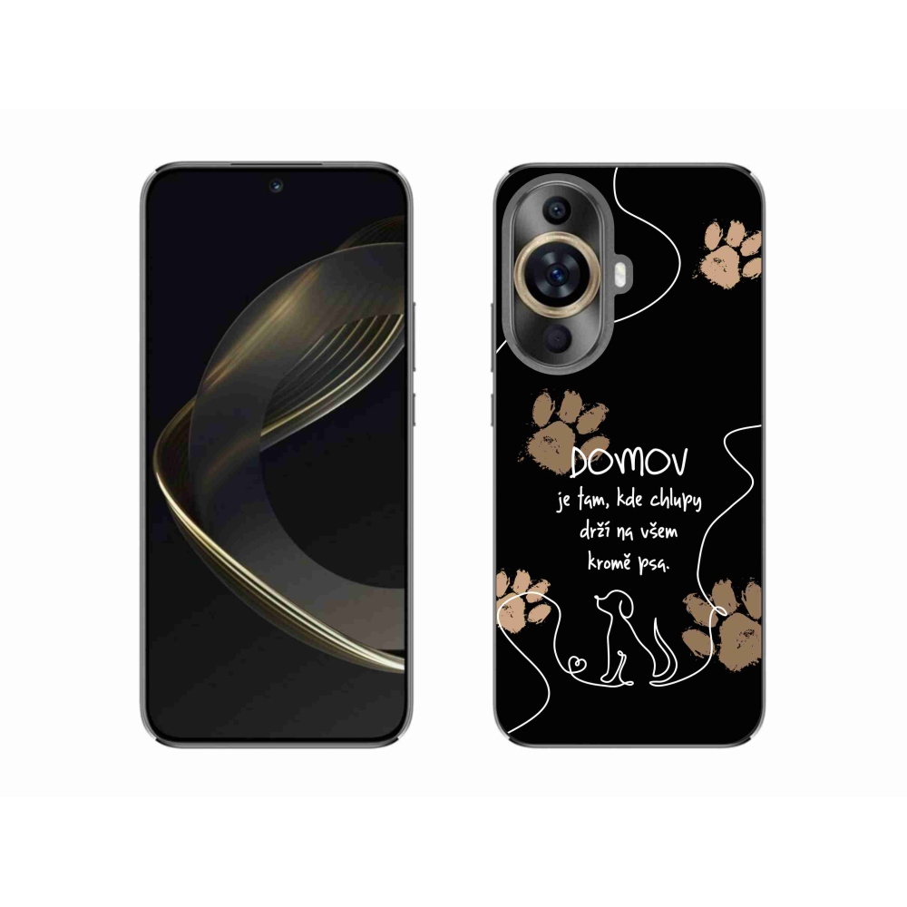 Gélový kryt mmCase na Huawei Nova 11 - psí motív čierne pozadie
