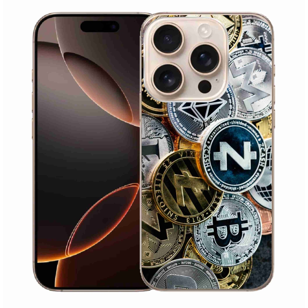 Gélový kryt mmCase na iPhone 16 Pro Max - kryptomeny