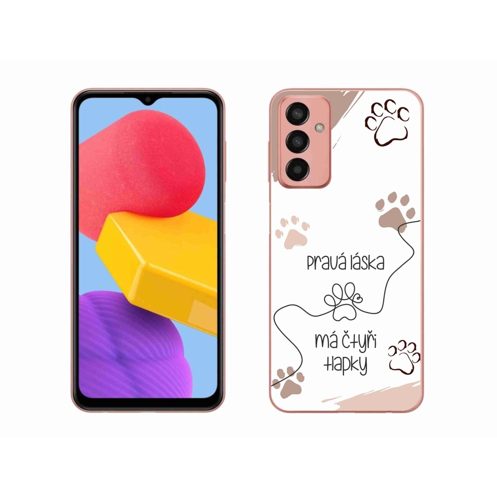 Gélový kryt mmCase na Samsung Galaxy M13 - psí motív 1 biele pozadie