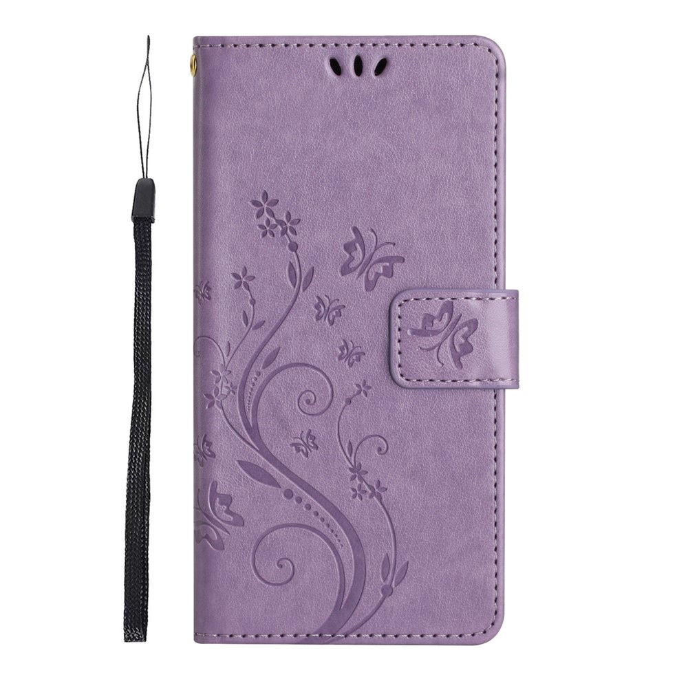 Flowers knižkové púzdro na Motorola Moto G85 5G - svetlofialové