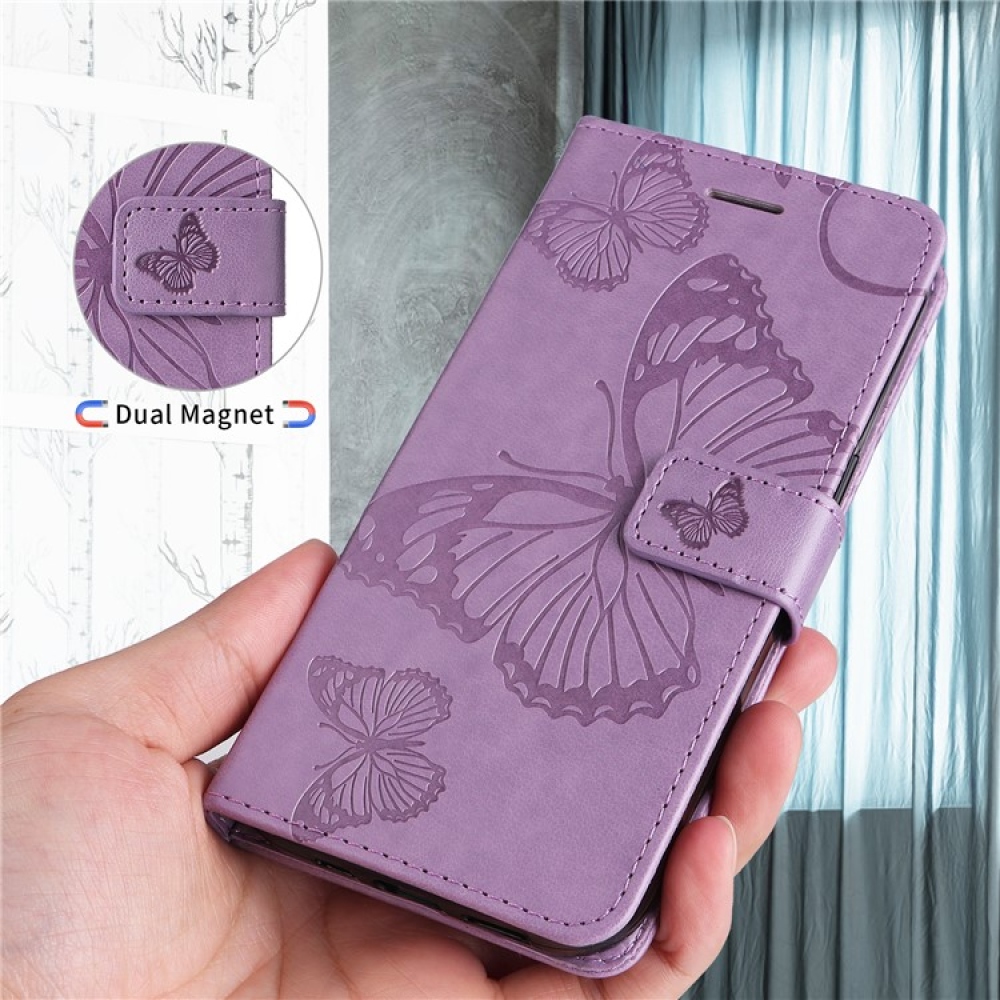 Big Butterfly knižkové puzdro na Vivo Y29s 5G - fialové