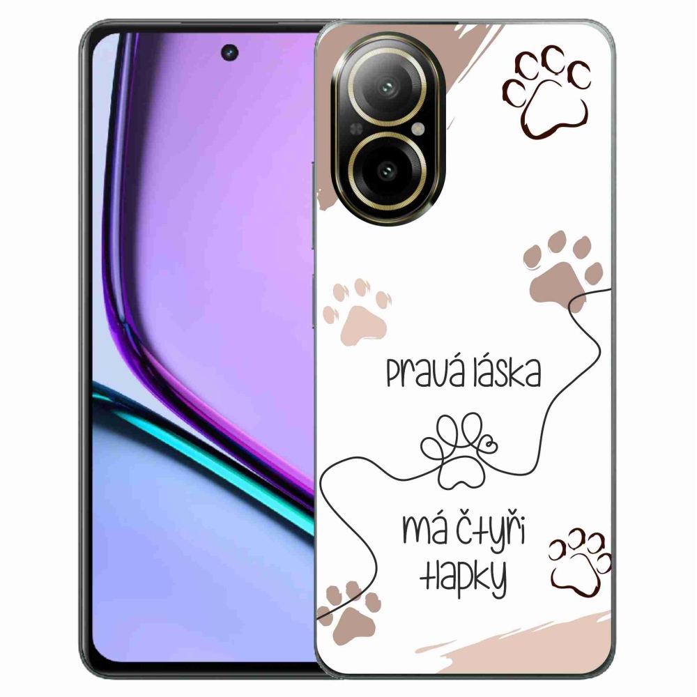 Gélový kryt mmCase na Realme C67 - psí motív 1 biele pozadie