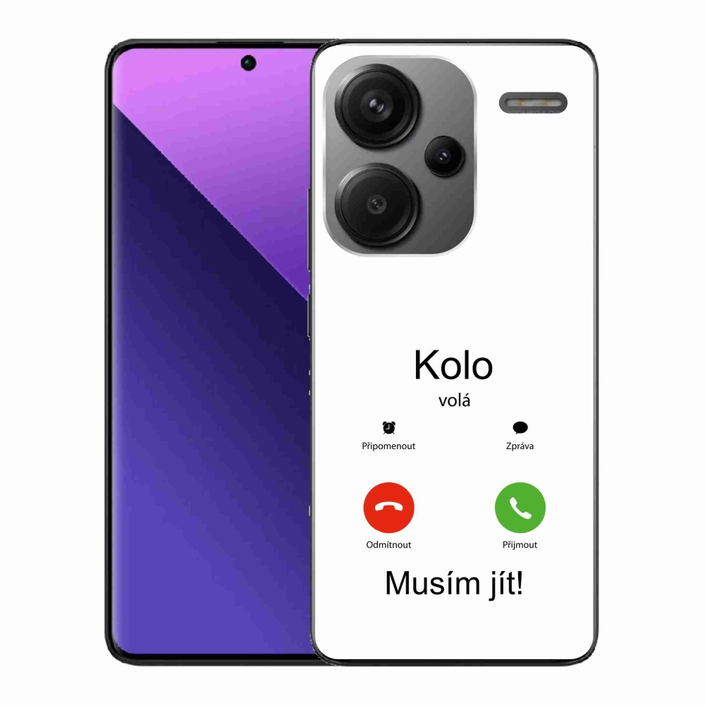 Gélový kryt mmCase na Xiaomi Redmi Note 13 Pro+ 5G - kolo volá biele pozadie