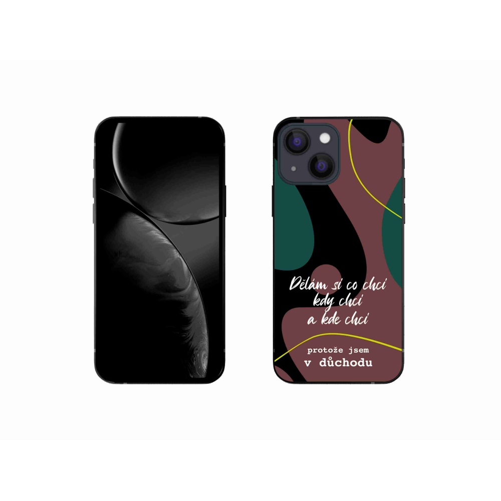 Gélový kryt mmCase na iPhone 13 mini 5.4 - vtipný text 10 čierne pozadie