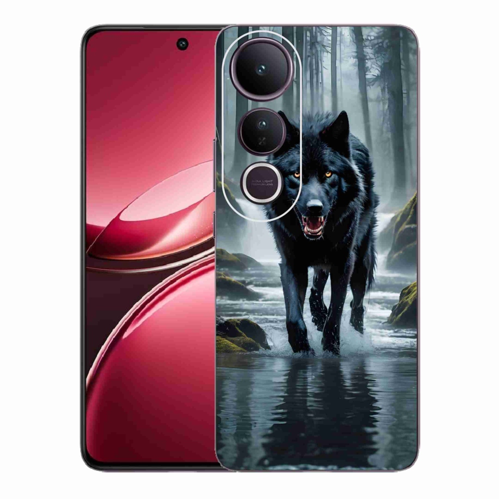 Gélový kryt mmCase na Vivo V50 Lite 4G/5G - čierny vlk