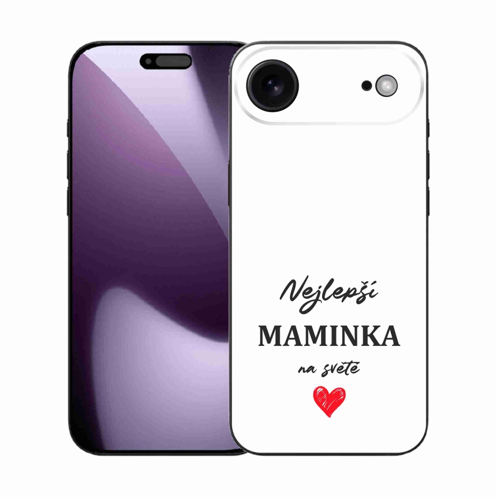 Gélový kryt mmCase na iPhone 17 Air - najlepšia mamička 1 biele pozadie