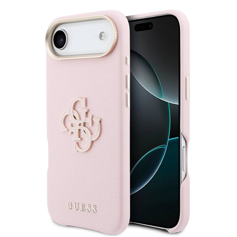 Zadný kryt s logom Guess PU Resin pre iPhone Air Pink