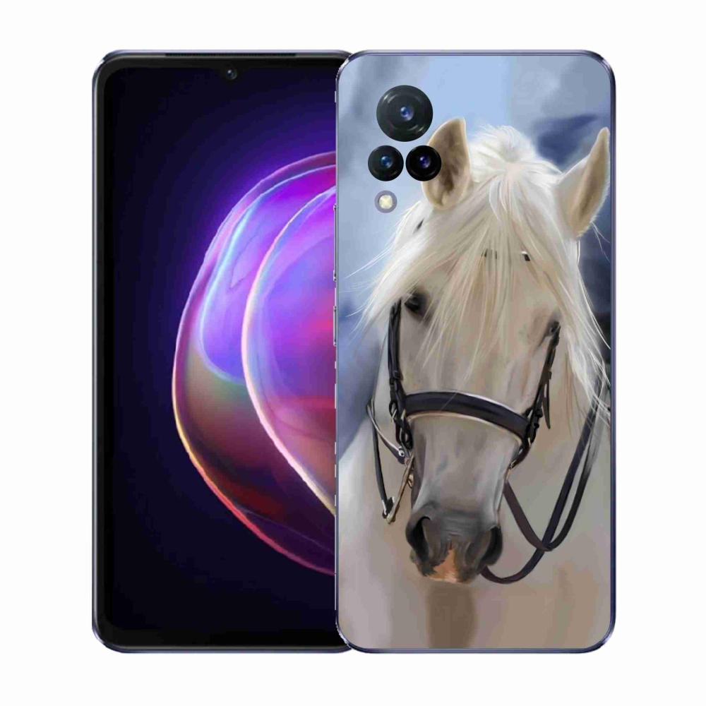Gélový kryt mmCase na Vivo V21 4G/5G - biely kôň