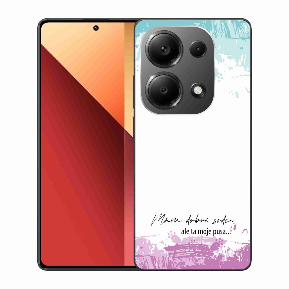 Gélový kryt mmCase na Xiaomi Redmi Note 13 Pro 4G/Poco M6 Pro - vtipný text 3 biele pozadie
