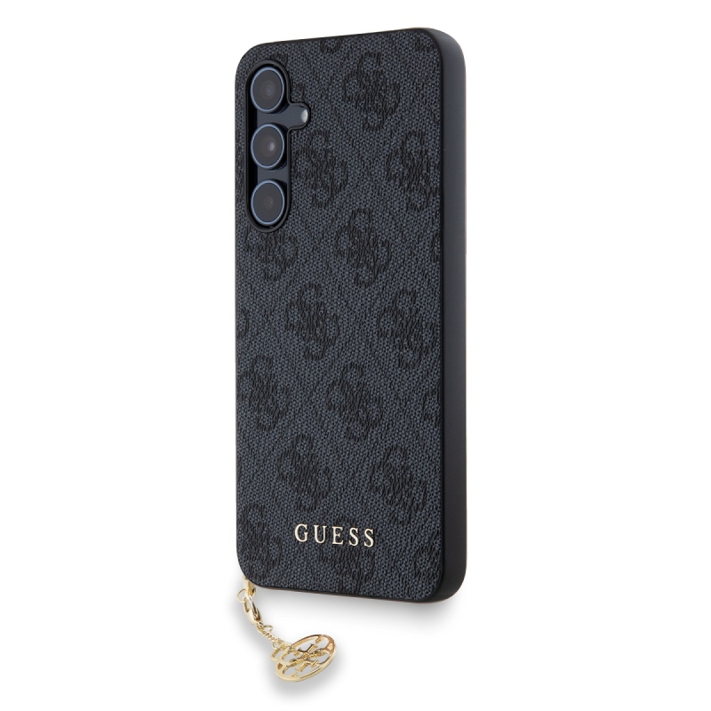 Guess 4G Charm Zadný Kryt pre Samsung Galaxy A55 5G Grey