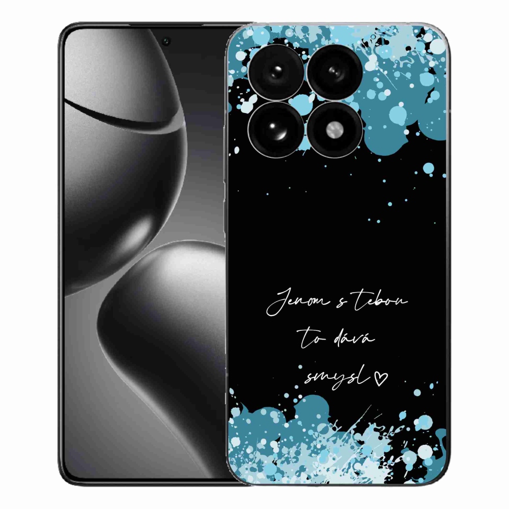 Gélový kryt mmCase na Xiaomi 15T - zamilovaný text čierne pozadie