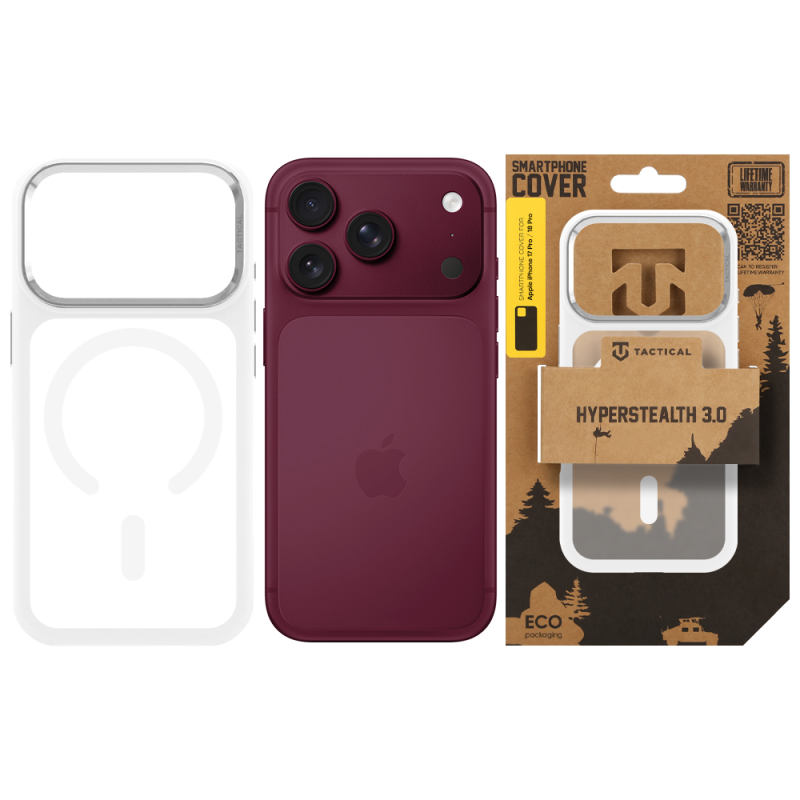 Tactical MagForce Hyperstealth 3.0 Puzdro pre Apple iPhone 17 Pro/18 Pro Snow White