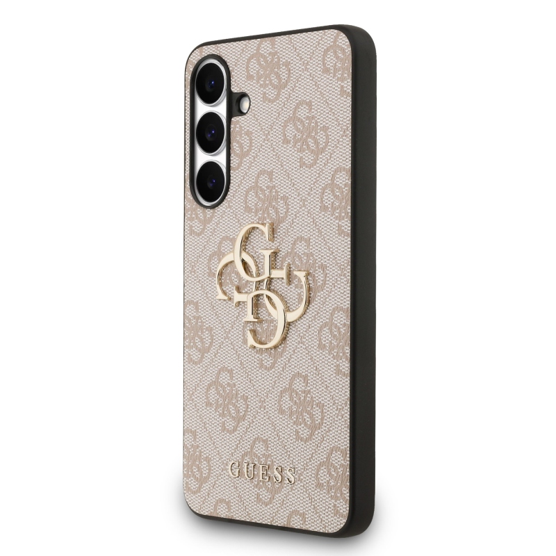 Guess PU 4G Metal Logo Zadný Kryt pre Samsung Galaxy S25 FE Pink