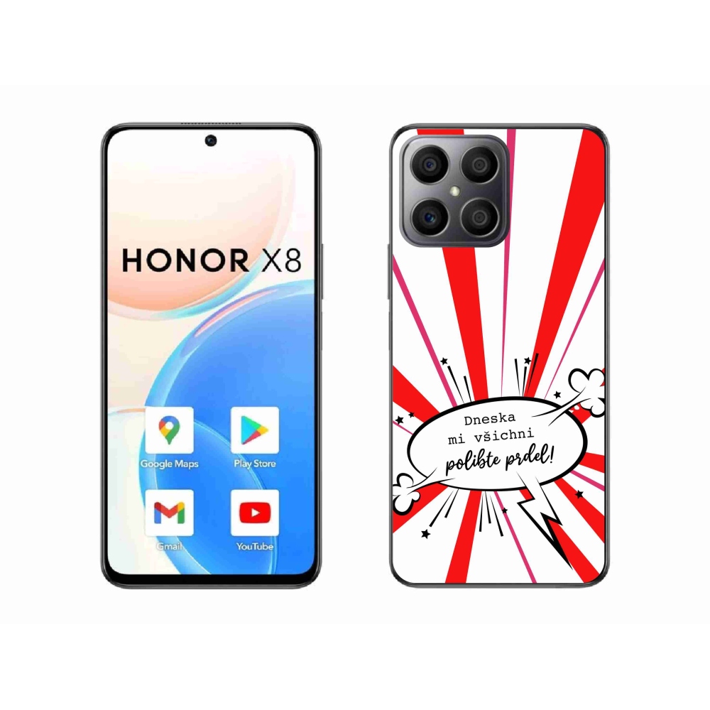 Gélový kryt mmCase na Honor X8 4G - vtipný text 15 biele pozadie