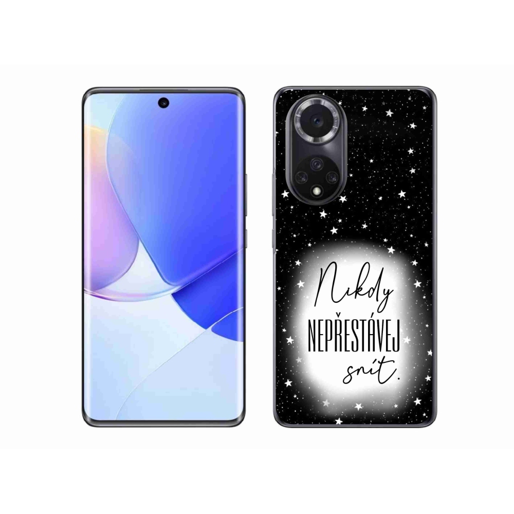Gélový kryt mmCase na Honor 50 - citát 1 bieločierne pozadie