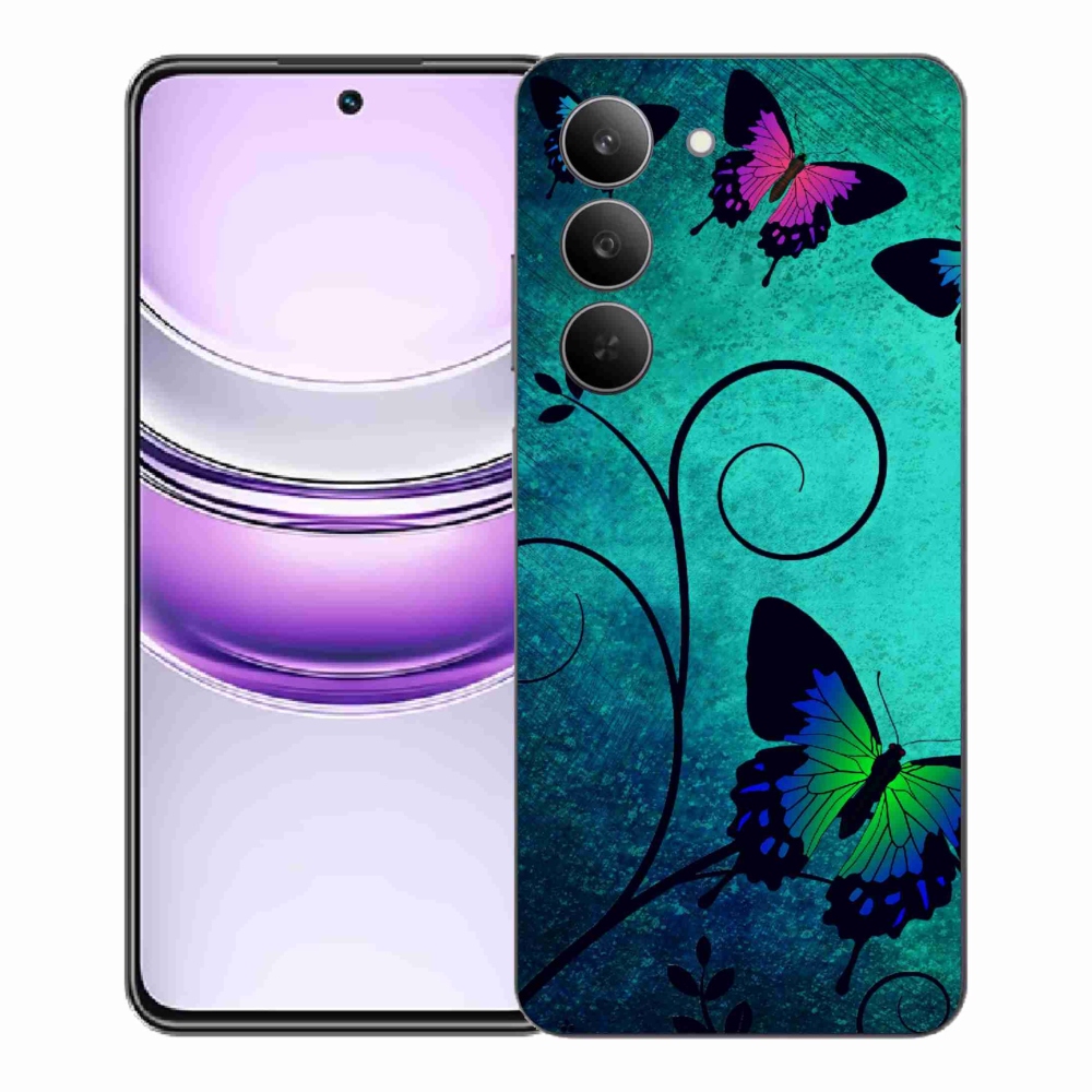 Gélový kryt mmCase na Realme 14x 5G - farební motýle