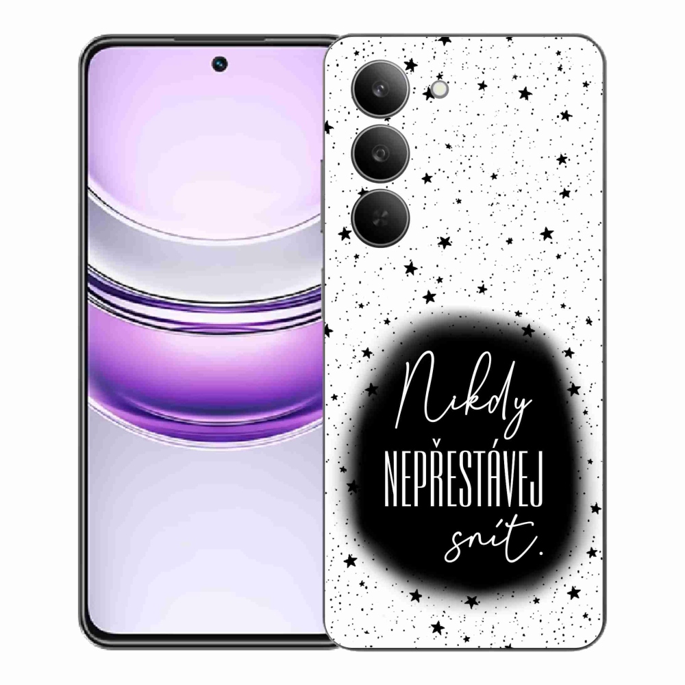 Gélový kryt mmCase na Realme 14x 5G - citát 1 čiernobiele pozadie