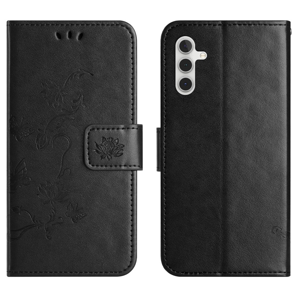 Flower knižkové púzdro na Samsung Galaxy S25 FE - čierne