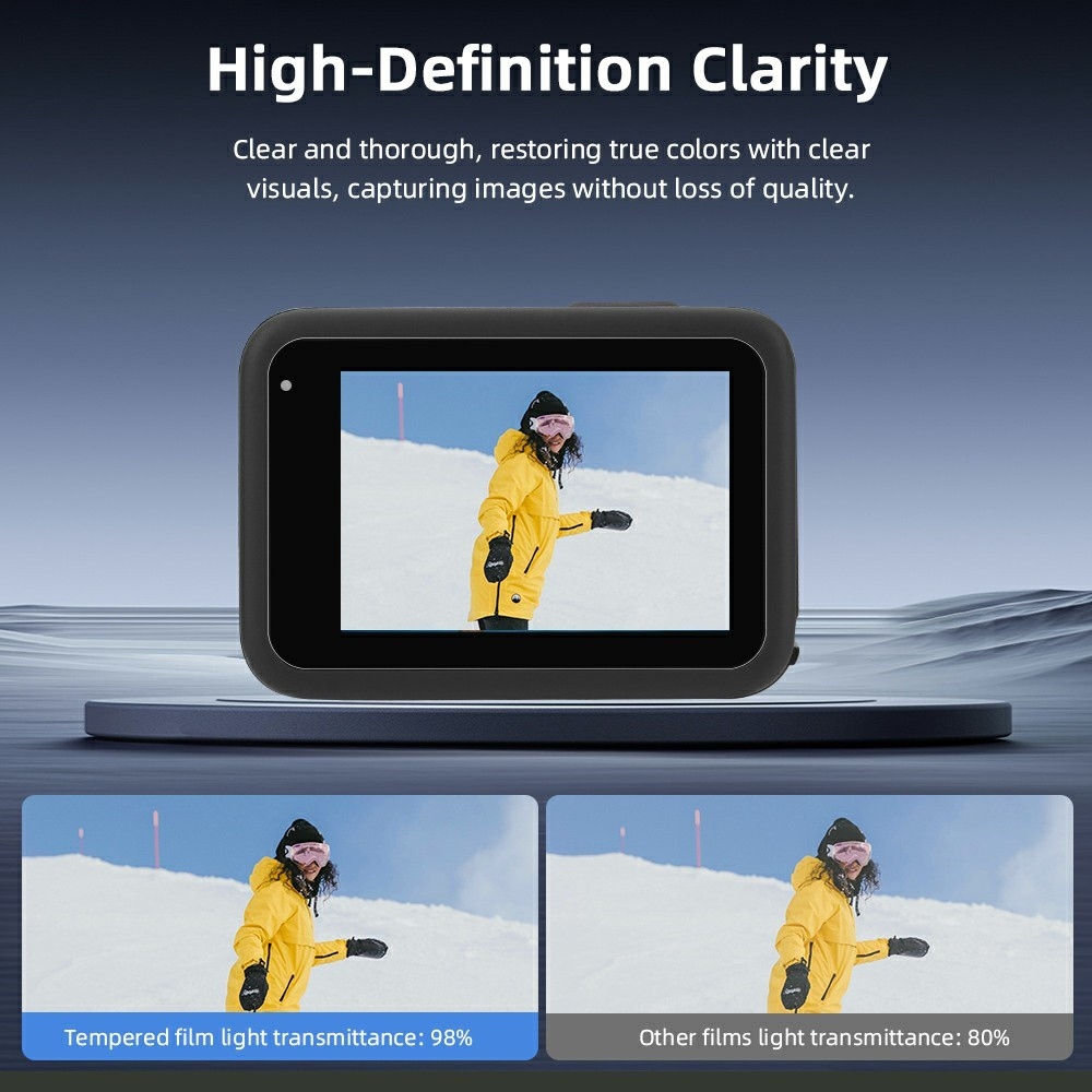 BRDRC 2× sada tvrdených skiel pre GoPro Hero 13 displej a objektív