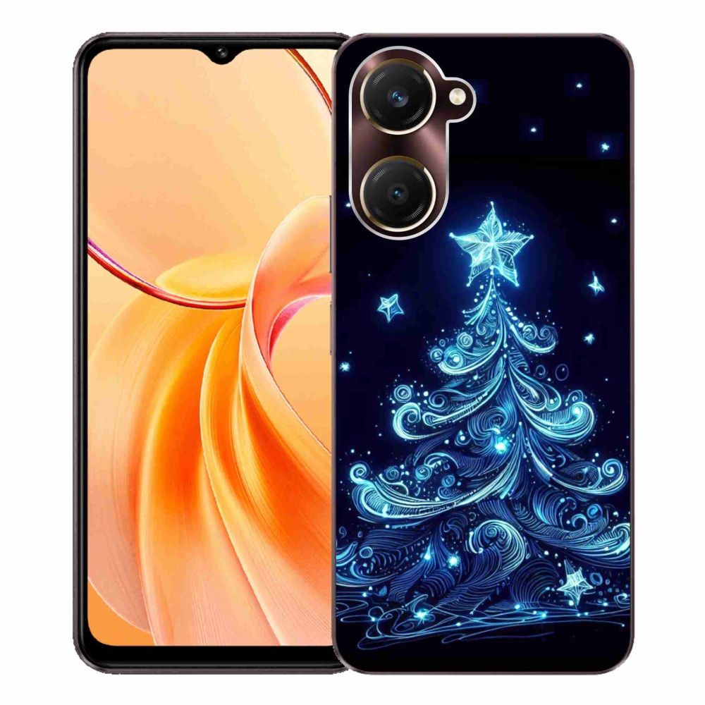 Gélový kryt mmCase na Vivo Y28s 5G - neónový vianočný stromček 4