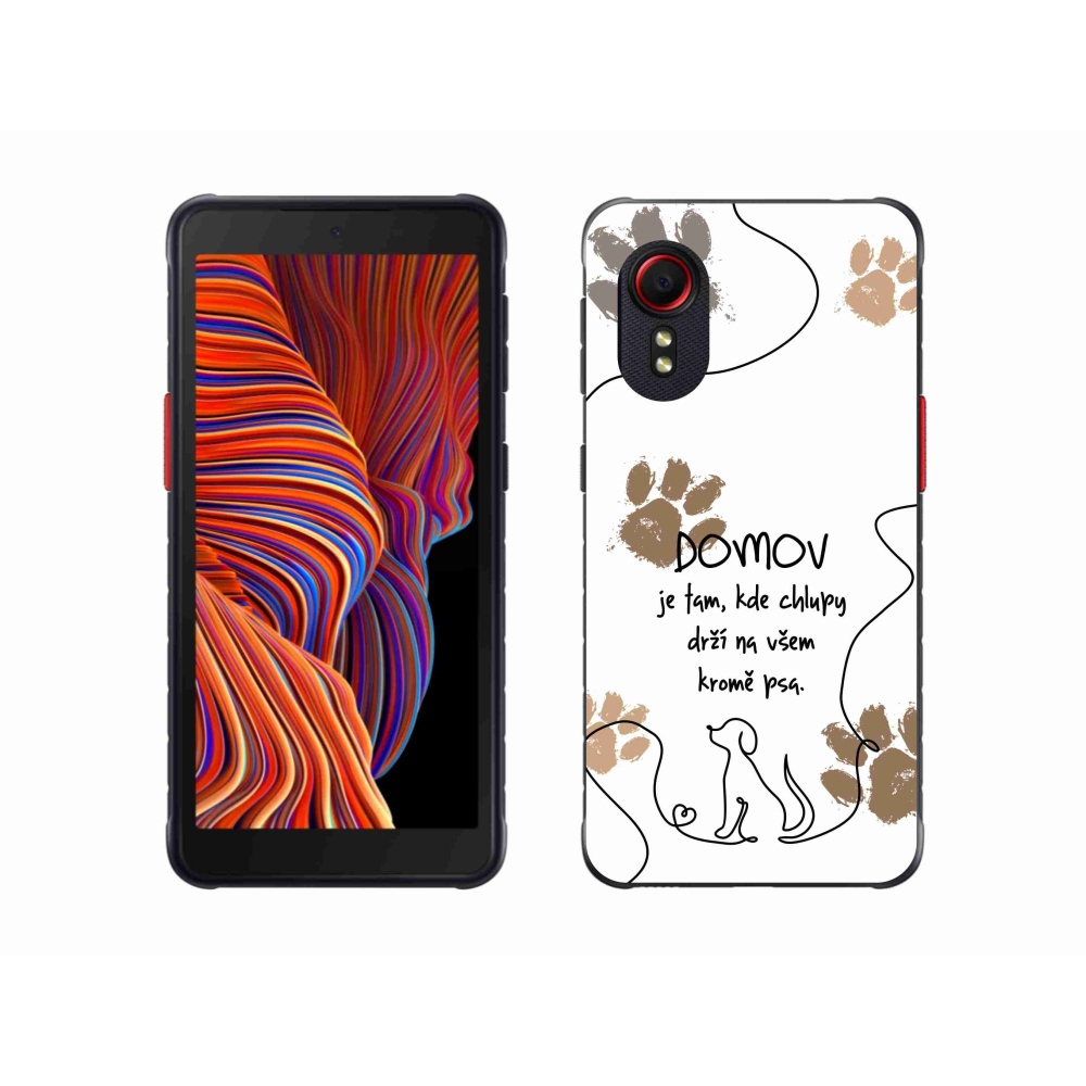 Gélový kryt mmCase na Samsung Galaxy Xcover 5 - psie motív biele pozadie