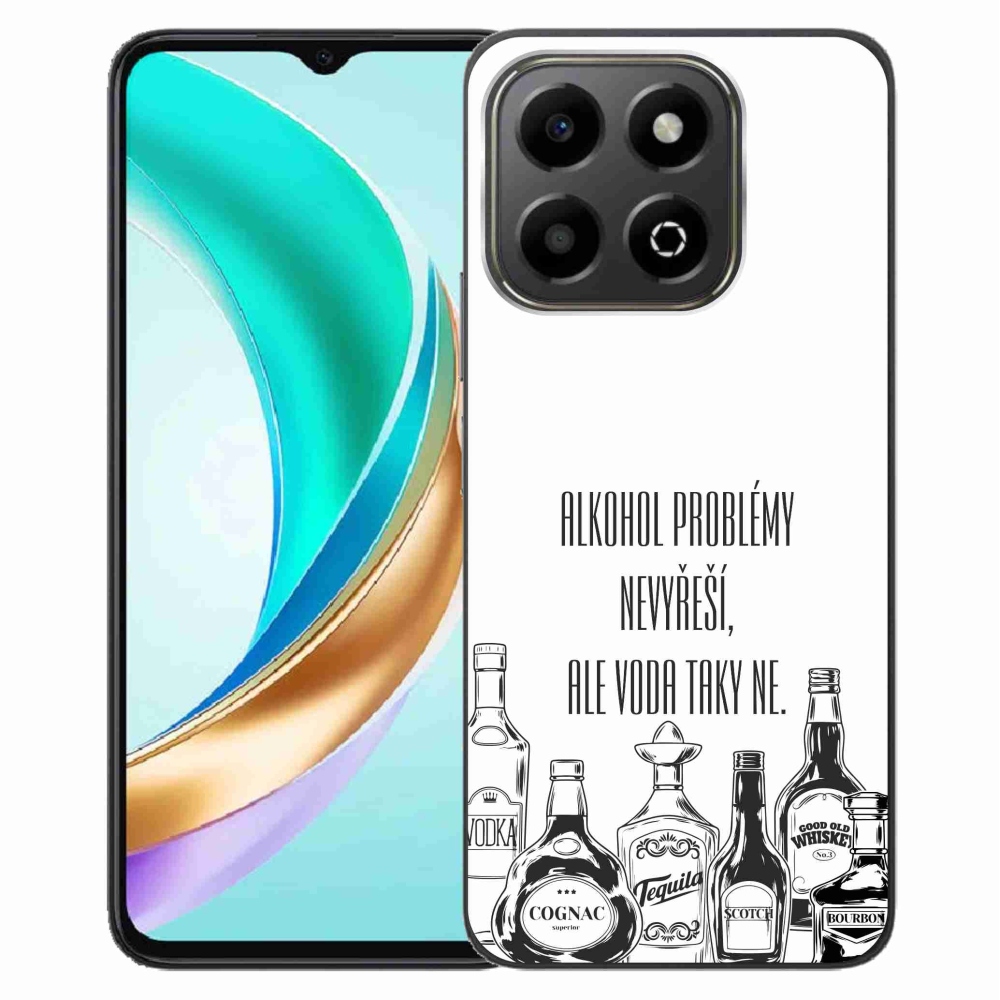 Gélový kryt mmCase na Honor X6b - vtipný text biele pozadie