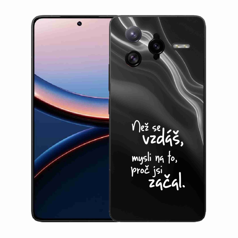 Gélový kryt mmCase na Xiaomi Poco F7 Ultra - citát 2 čierne pozadie
