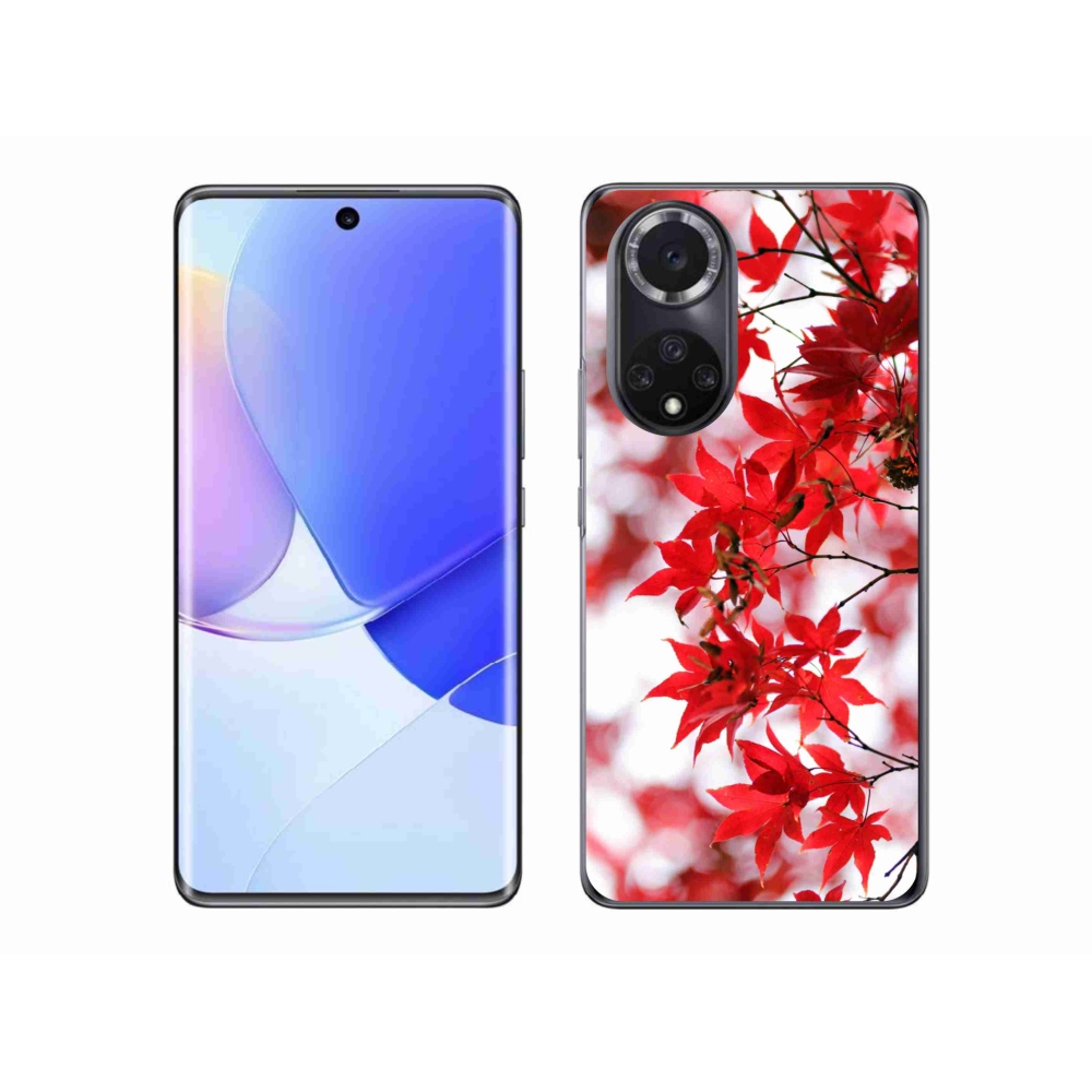 Gélový kryt mmCase na Huawei Nova 9 - červené listy