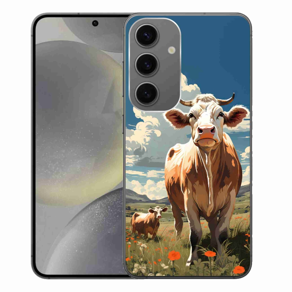 Gélový kryt mmCase na Samsung Galaxy S24+ - kravy na lúke