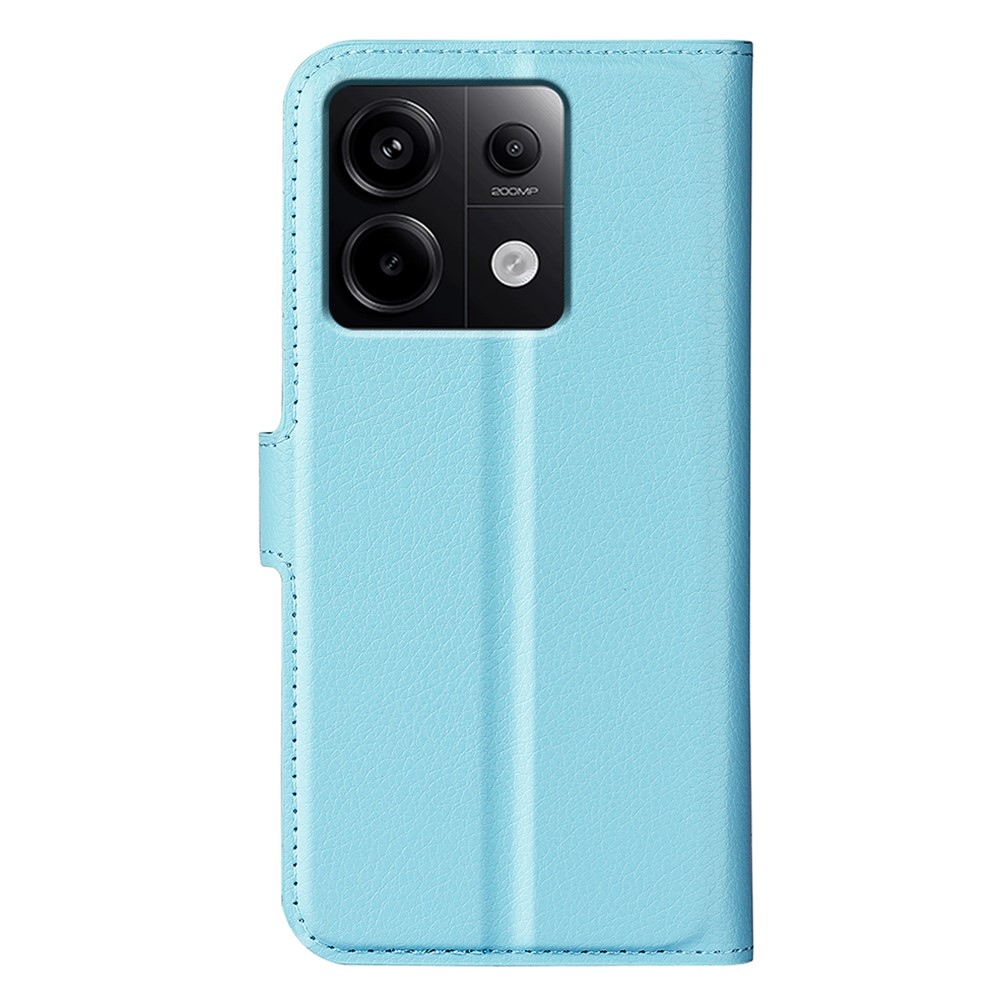 Litchi knižkové púzdro na Xiaomi Redmi Note 13 Pro 5G/Poco X6 5G - modré
