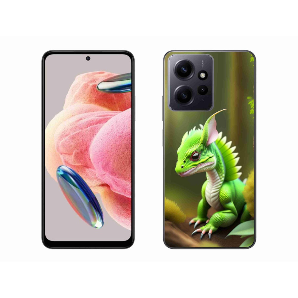 Gélový kryt mmCase na Xiaomi Redmi Note 12 4G - zelený dráčik