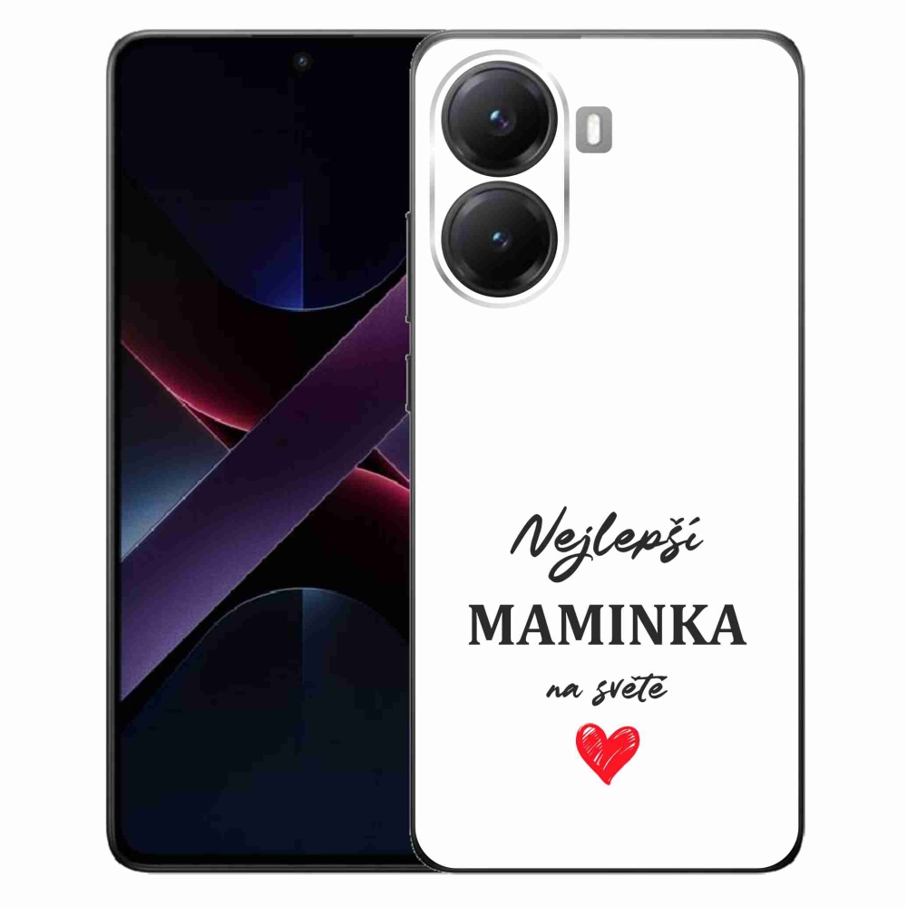 Gélový kryt mmCase na Xiaomi Poco X7 Pro 5G - najlepšia mamička 1 biele pozadie