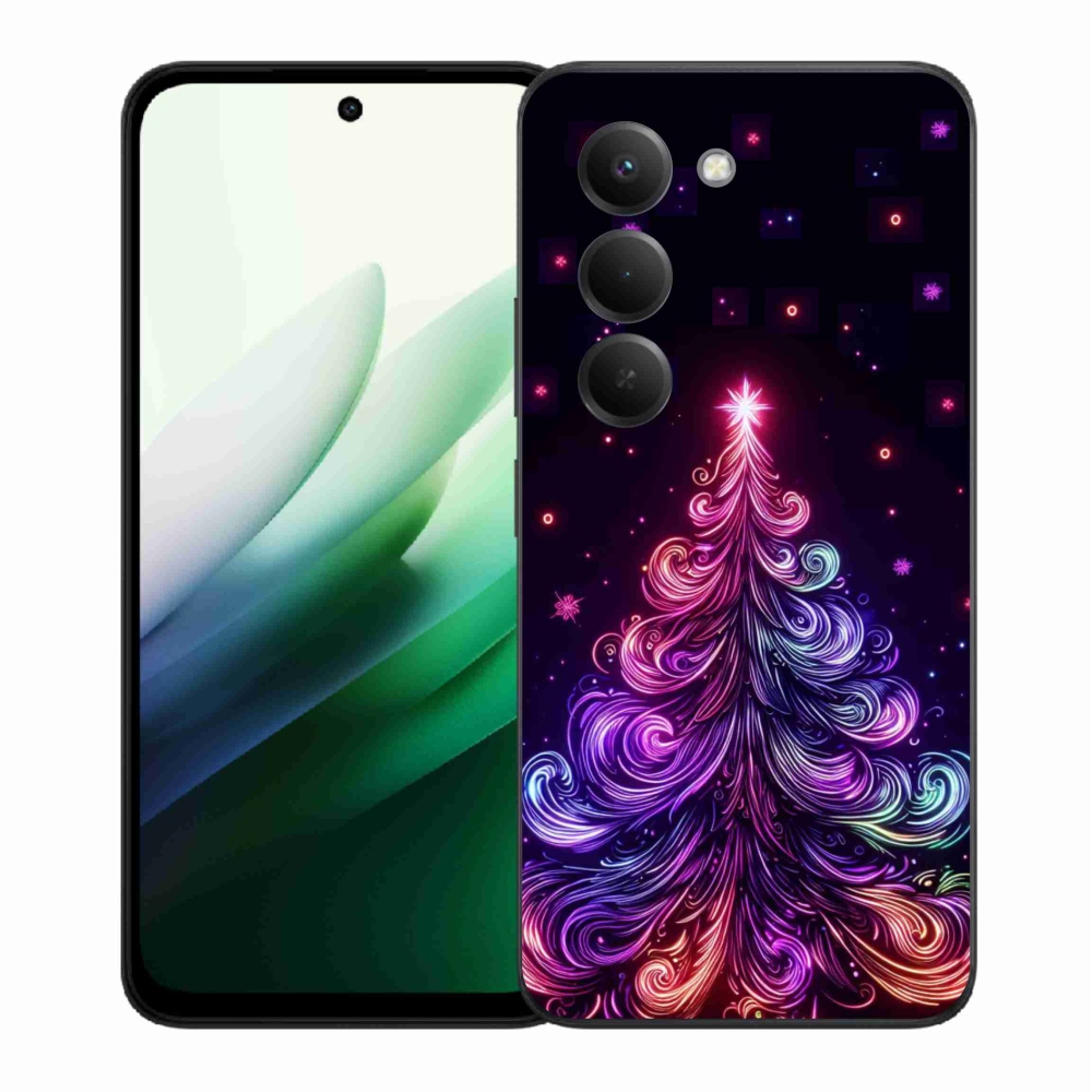 Gélový kryt mmCase na Xiaomi Redmi 15 5G (169mm) - neónový vianočný stromček 1