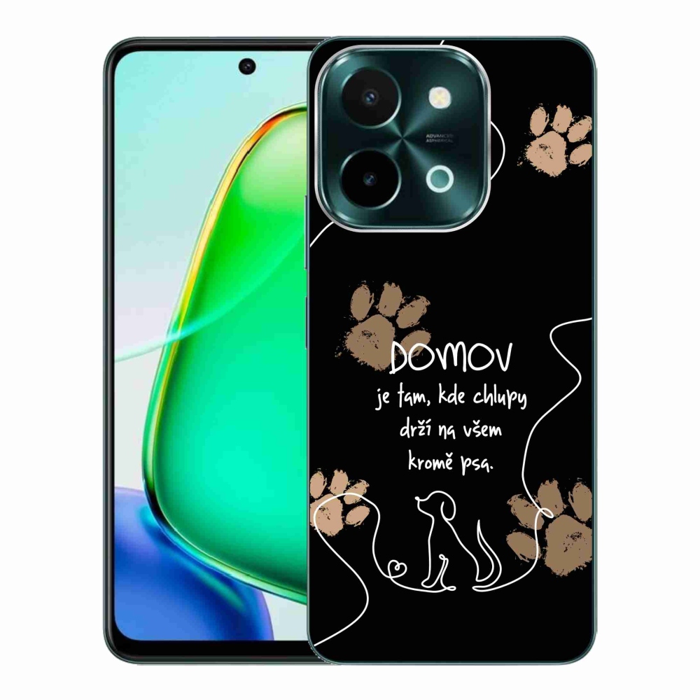 Gélový kryt mmCase na Vivo Y28 - psí motív čierne pozadie