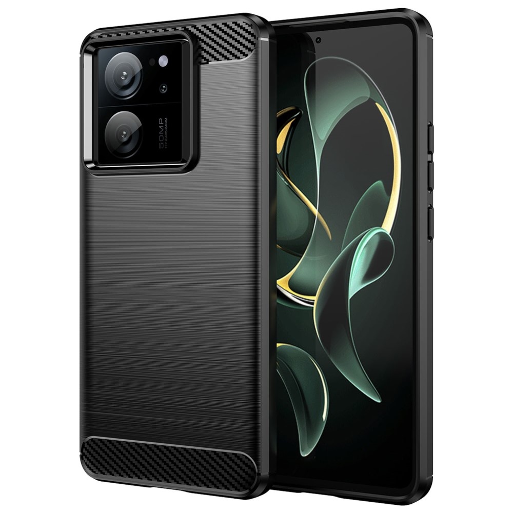 Carbon odolný gélový obal na Xiaomi 13T/13T Pro - čierny