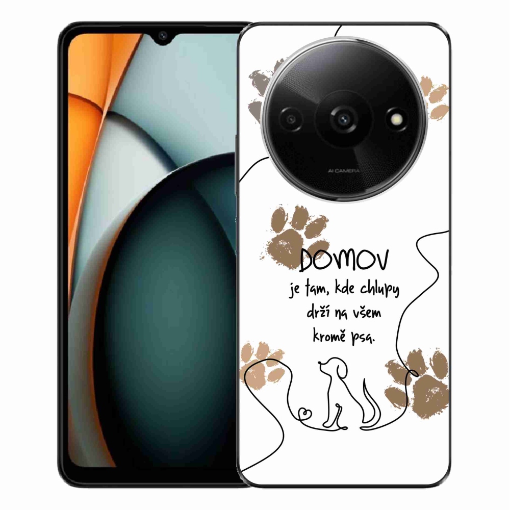 Gélový kryt mmCase na Xiaomi Redmi A3 - psí motív biele pozadie