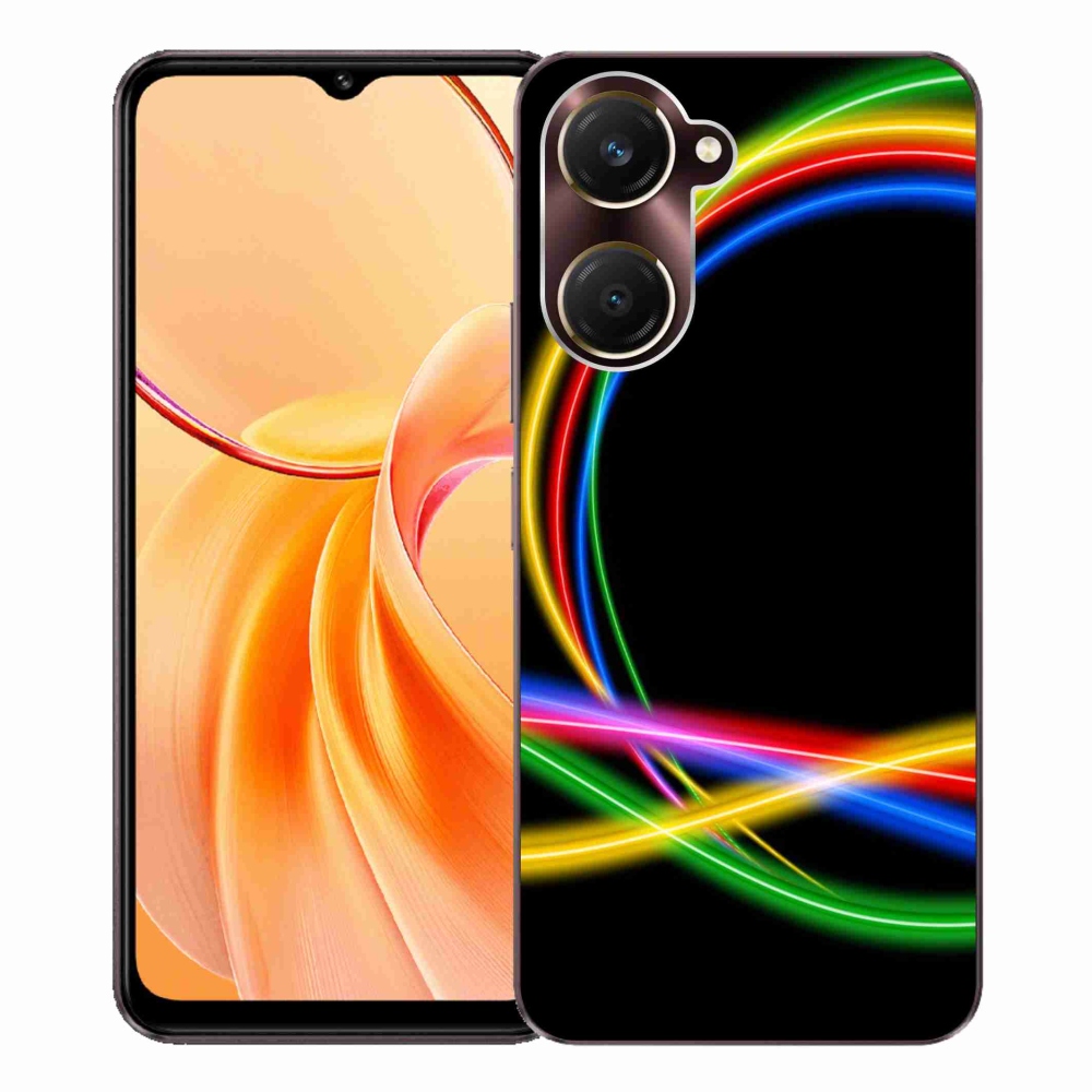 Gélový kryt mmCase na Vivo Y28s 5G - neónové kruhy