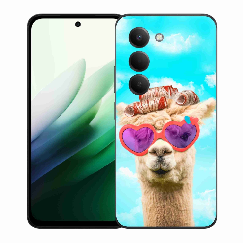 Gélový kryt mmCase na Xiaomi Redmi 15 5G (169mm) - lama s okuliarmi