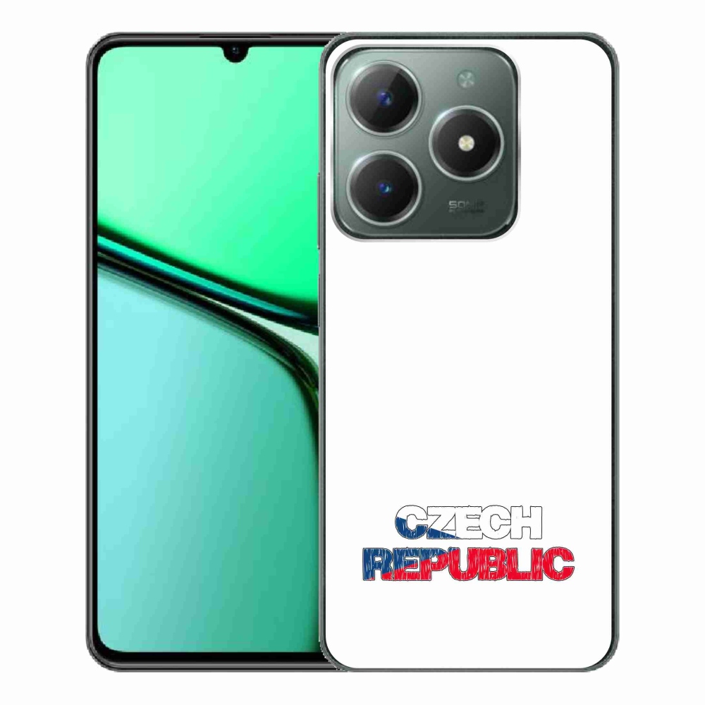 Gélový kryt mmCase na Realme C61 - Czech Republic biele pozadie