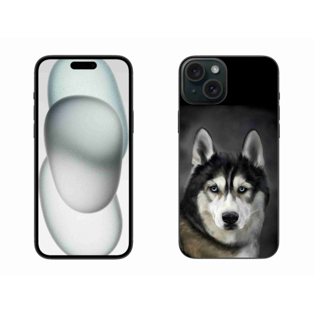 Gélový obal mmCase na iPhone 15 Plus - husky